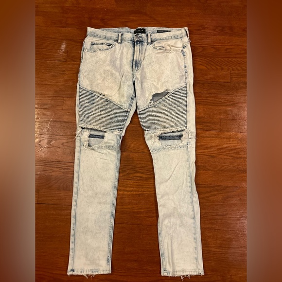 PacSun Acid Wash Distressed Skinny Jeans - Picture 1 of 3